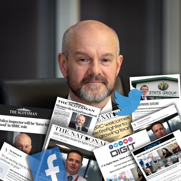 A sweeping collage of the media coverage and social media highlights following the appointments of two senior leaders, from Police Scotland and SFRS by the SBRC, Gary Wood and Gary Ritchie 