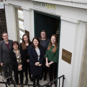 A legal PR image of Gilson Kerr staff members at their Edinburgh office