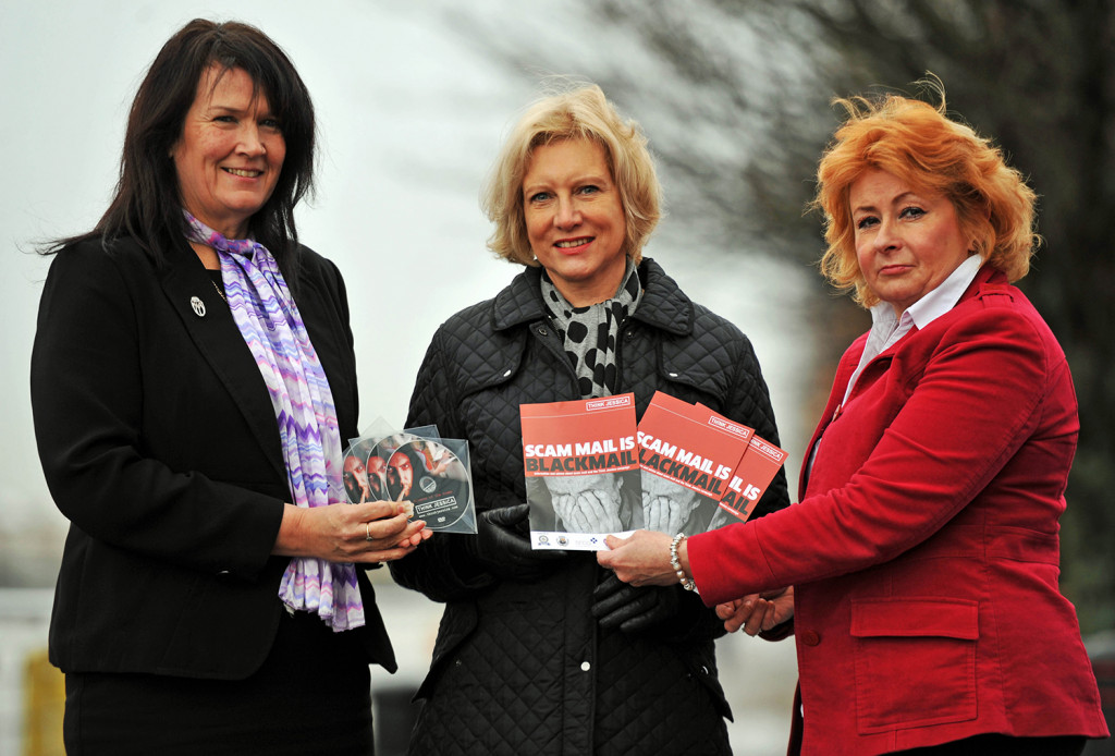 Marilyn Baldwin, centre, launches the Think Jessica campaign in memory of her mother