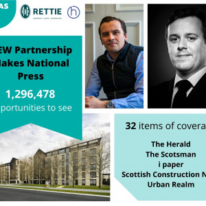 Property PR success post graphic on the Dundas Estates and Rettie & Co. partnership release by Edinburgh public relations experts Holyrood PR.