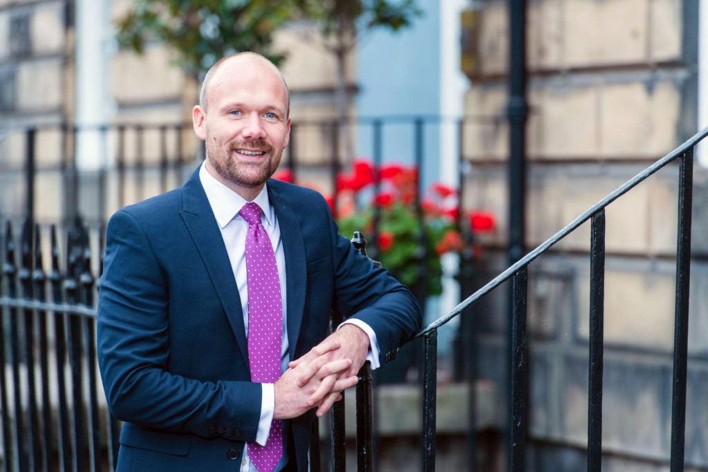 PR phtography captures appointment of Steve Rowntree at Johnston Financial in Edinburgh, Scotland