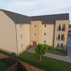 Property PR photography, Uphall Station Village flats, Dundas Estates.