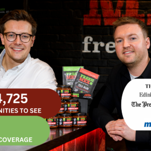 Robbie Moult and Chris Moult enjoying PR media success after launching FreshMex products captured by Scottish PR agency